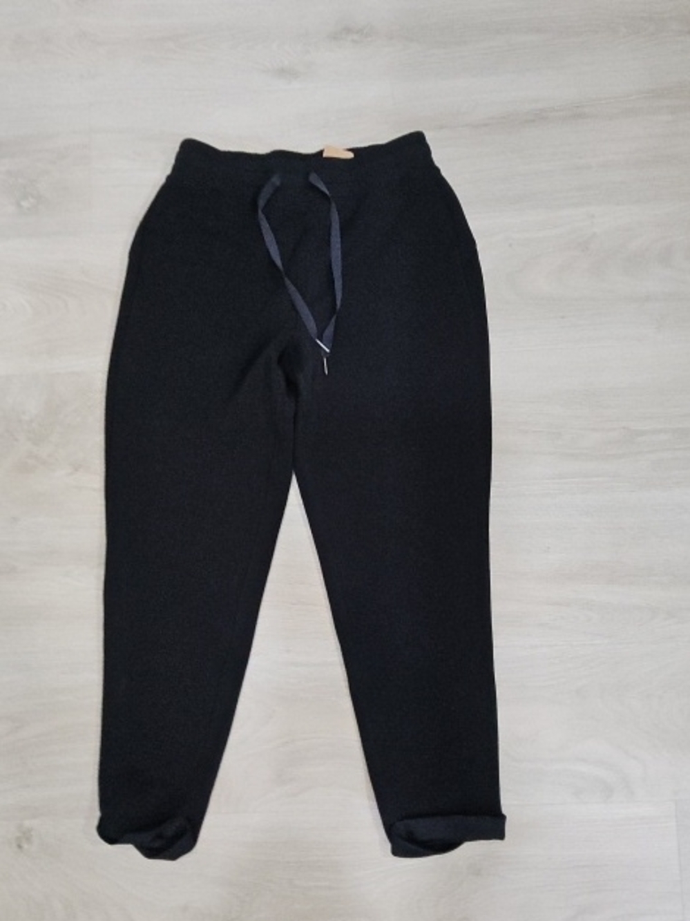 Black Drawstring Cozy Jogger Pants